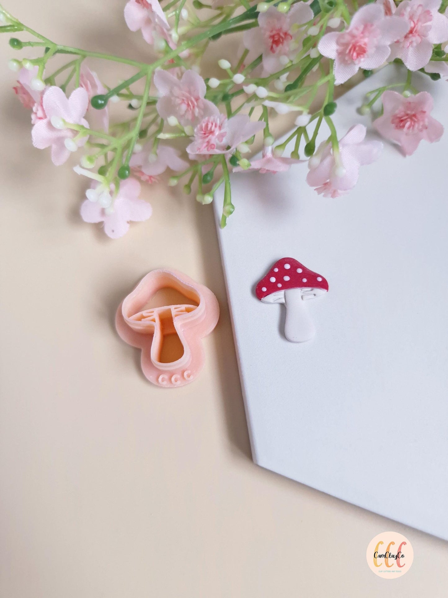 3D Mushroom Cookie Cutter for Polymer Clay Jewelry Making