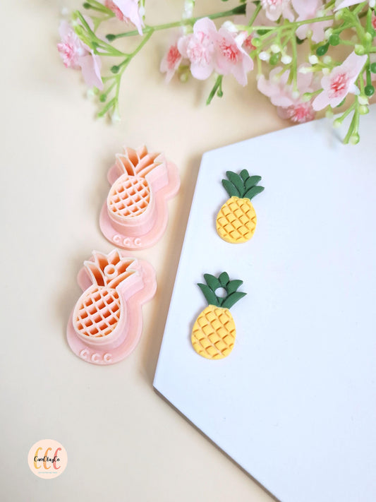 Emporte-pièces 3D en forme d'ananas pour la fabrication de bijoux en argile polymère, créoles interchangeables