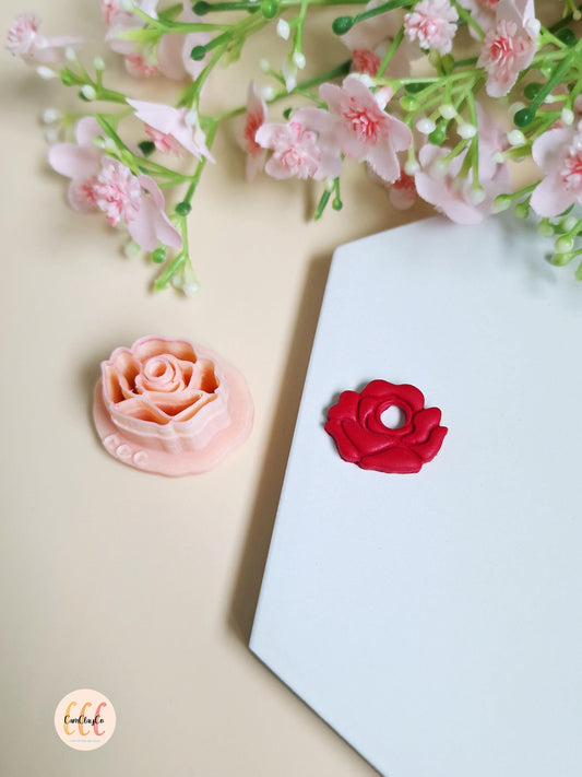 Emporte-pièce 3D en forme de rose pour la fabrication de bijoux en argile polymère, créoles interchangeables, pampilles