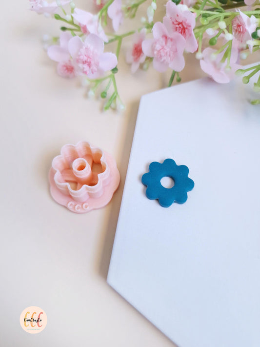 Emporte-pièce 3D en forme de fleur à 8 pétales pour la fabrication de bijoux en argile polymère, créoles interchangeables, pampilles