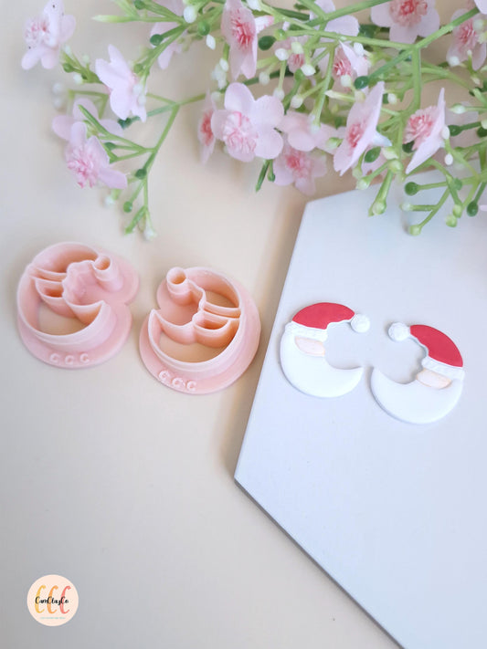 Emporte-pièces 3D en forme de lunes Père-Noël pour la fabrication de bijoux en argile polymère