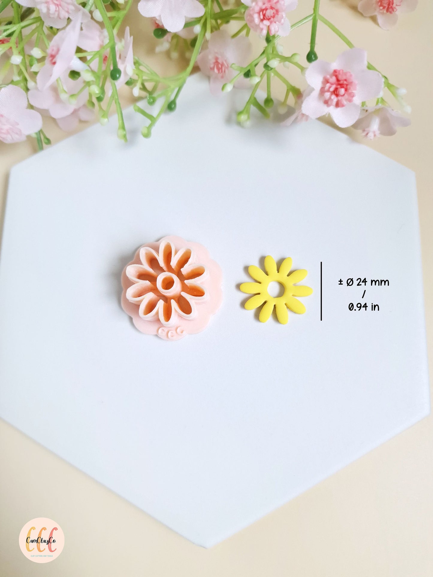 Emporte-pièce 3D en forme de fleur 10 pétales pour la fabrication de bijoux en argile polymère, pampilles, créoles interchangeables