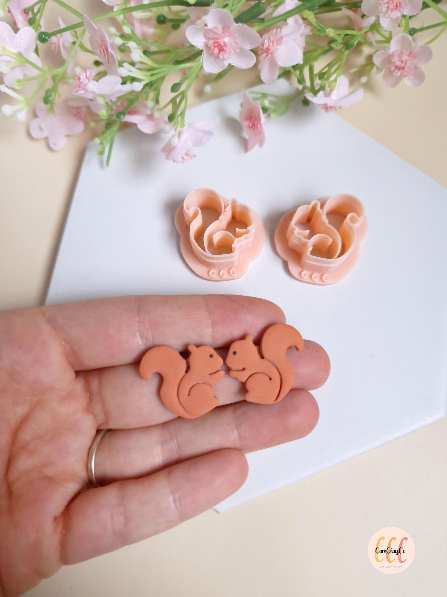 3D Squirrel Cookie Cutters for Polymer Clay Jewelry Making