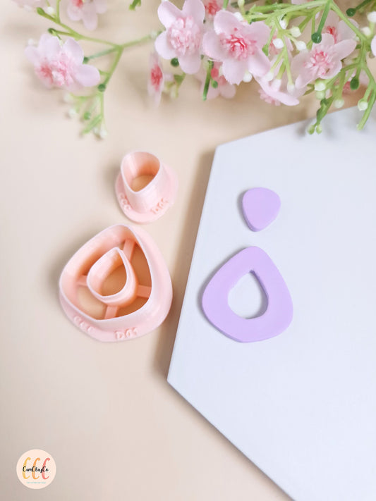 Set de deux emporte-pièces pour la fabrication de bijoux en argile polymère - D01