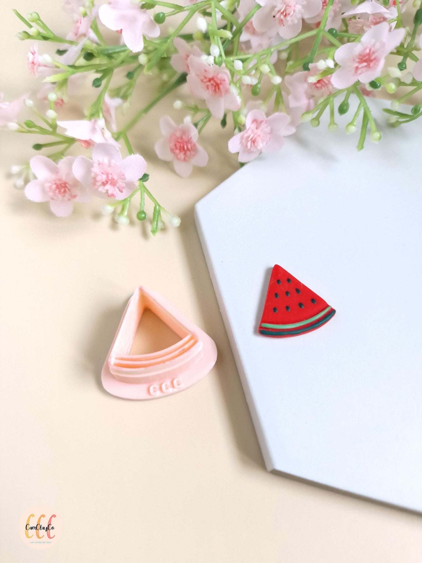 3D Watermelon Cookie Cutters for Polymer Clay Jewelry Making