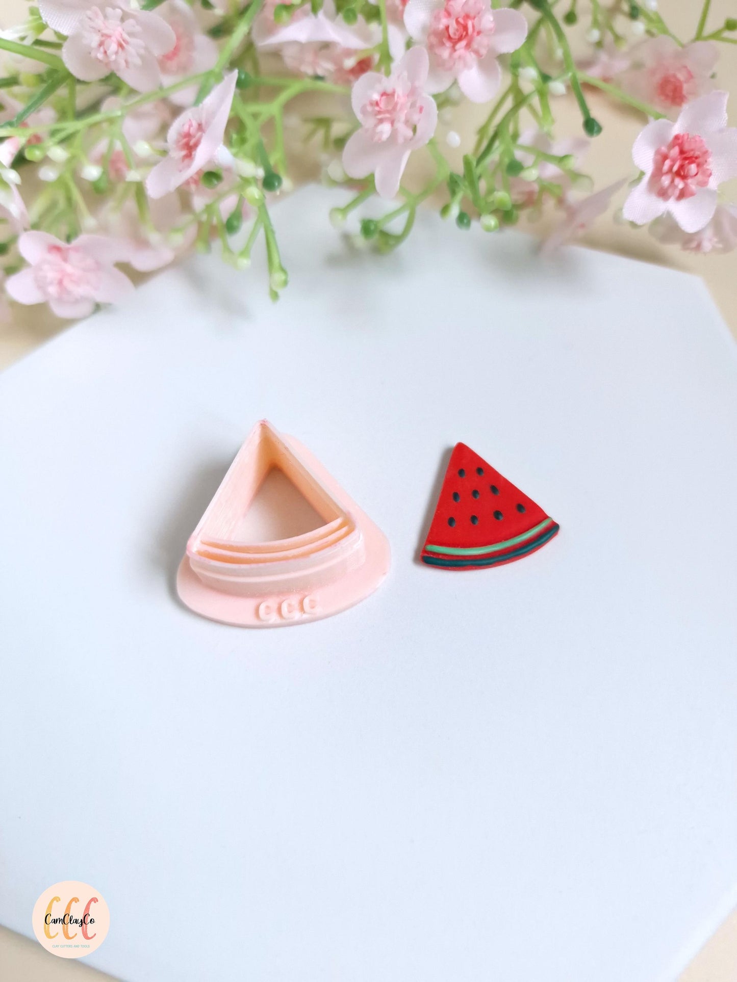 3D Watermelon Cookie Cutters for Polymer Clay Jewelry Making