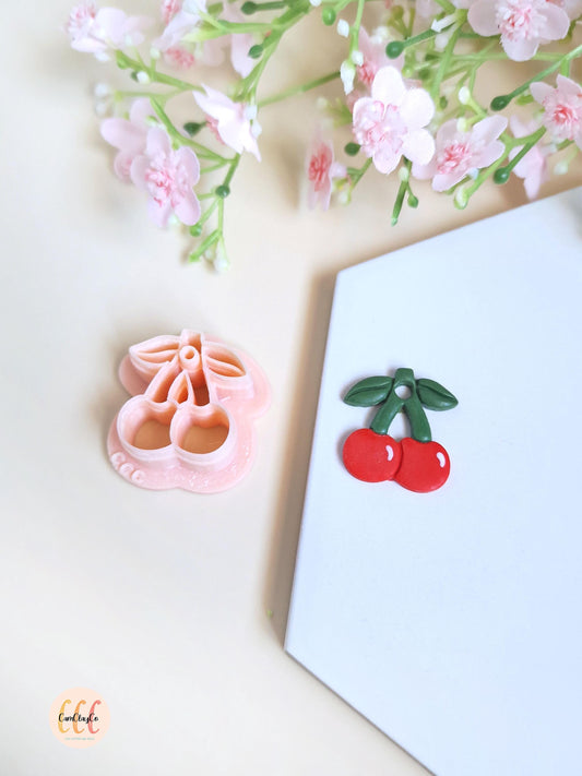 Emporte-pièce 3D forme de cerises pour la fabrication de bijoux en argile polymère, créoles interchangeables, pampilles