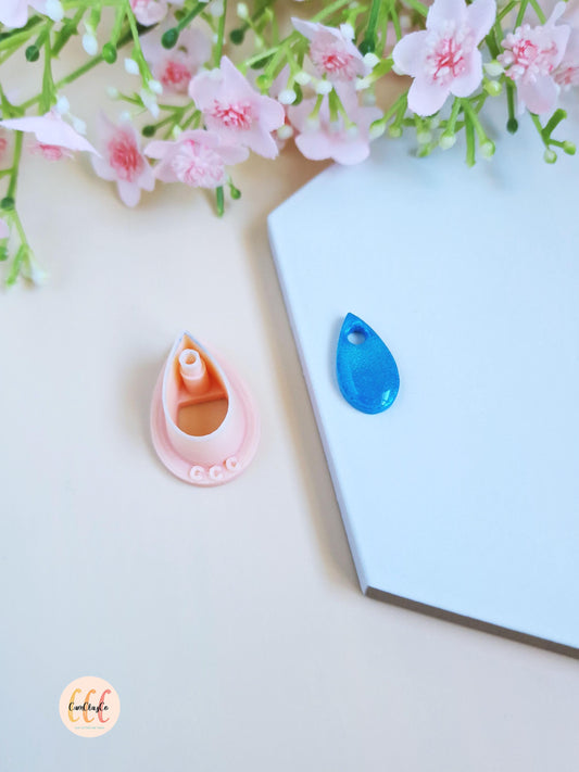 Emporte-pièce 3D en forme de goutte pour la fabrication de bijoux en argile polymère, créoles interchangeables, pampilles