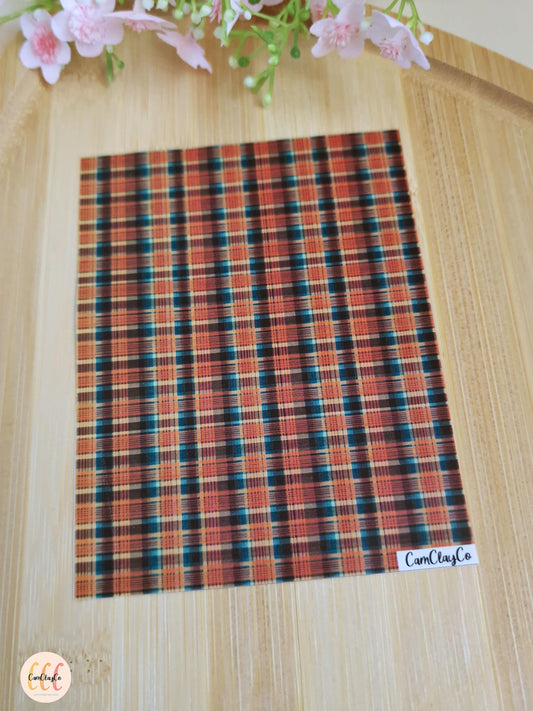 Feuille de transfert soluble à l'eau - Plaid 07