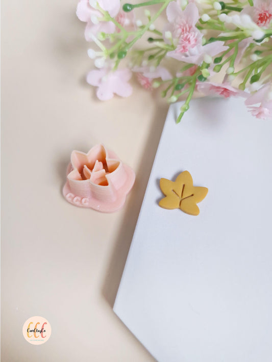 Emporte-pièce 3D en forme de petite feuille d'automne pour la fabrication de bijoux en argile polymère