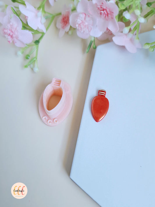 Emporte-pièce 3D en forme de lumière de Noël pour la fabrication de bijoux en argile polymère