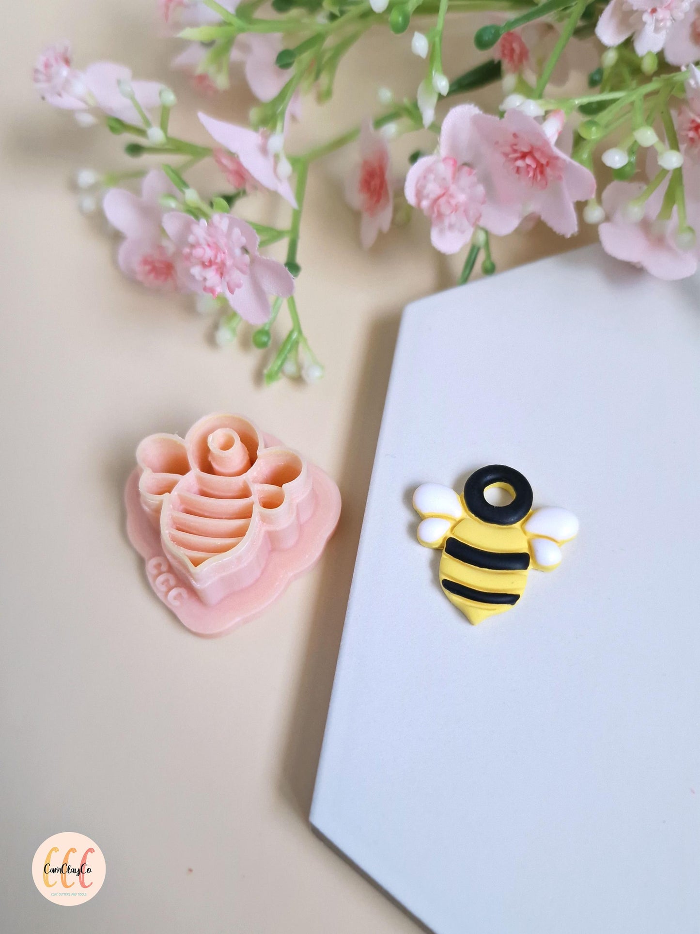 Emporte-pièce 3D en forme d'abeille pour la fabrication de bijoux en argile polymère, créoles interchangeables, pampilles