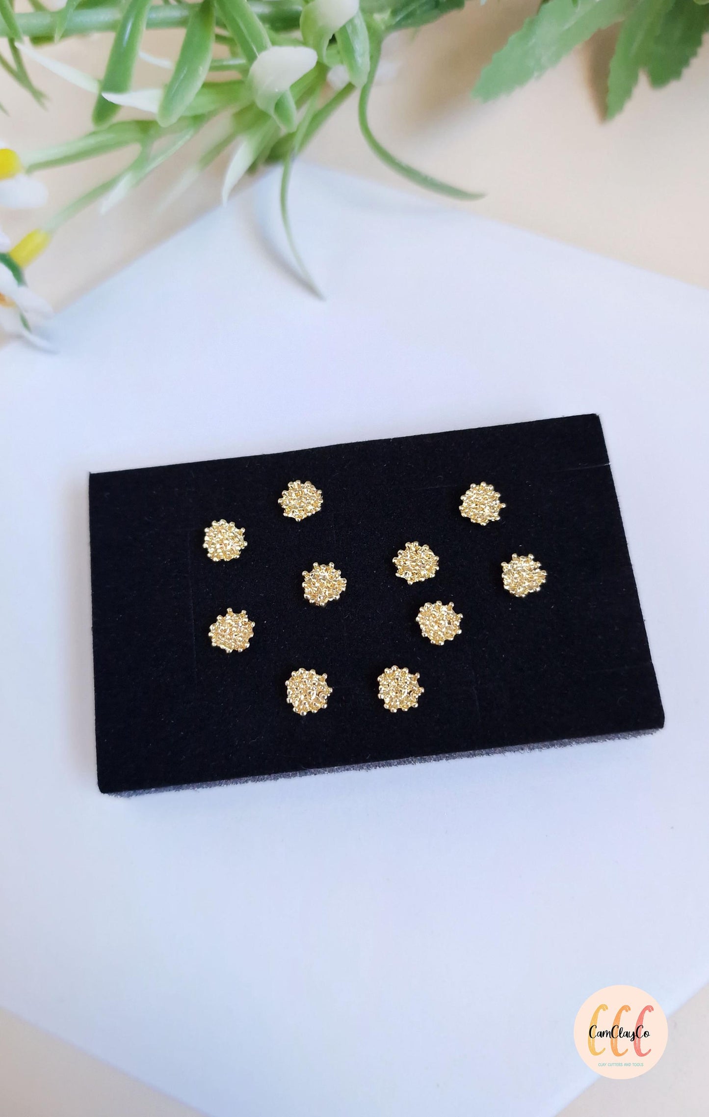 Centres de fleurs pour la fabrication de bijoux, doré et argenté - 10 pièces