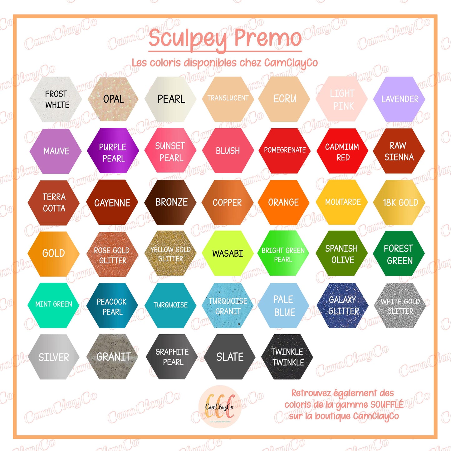 Argile polymère Sculpey Premo - Slate / Gris ardoise