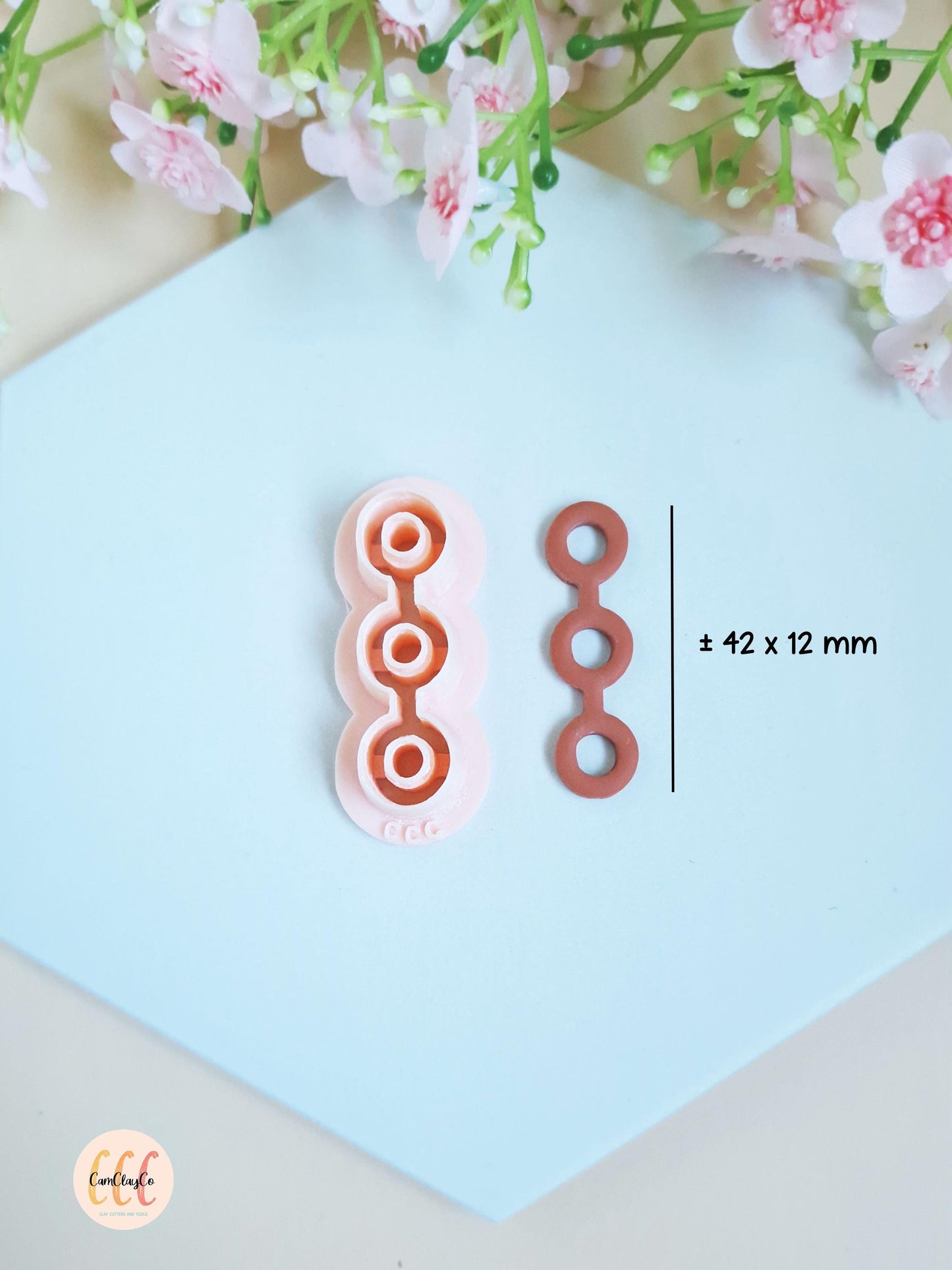 Emporte-pièce 3D en forme de triple cercle donut pour la fabrication de bijoux en argile polymère, créoles interchangeables, pampilles