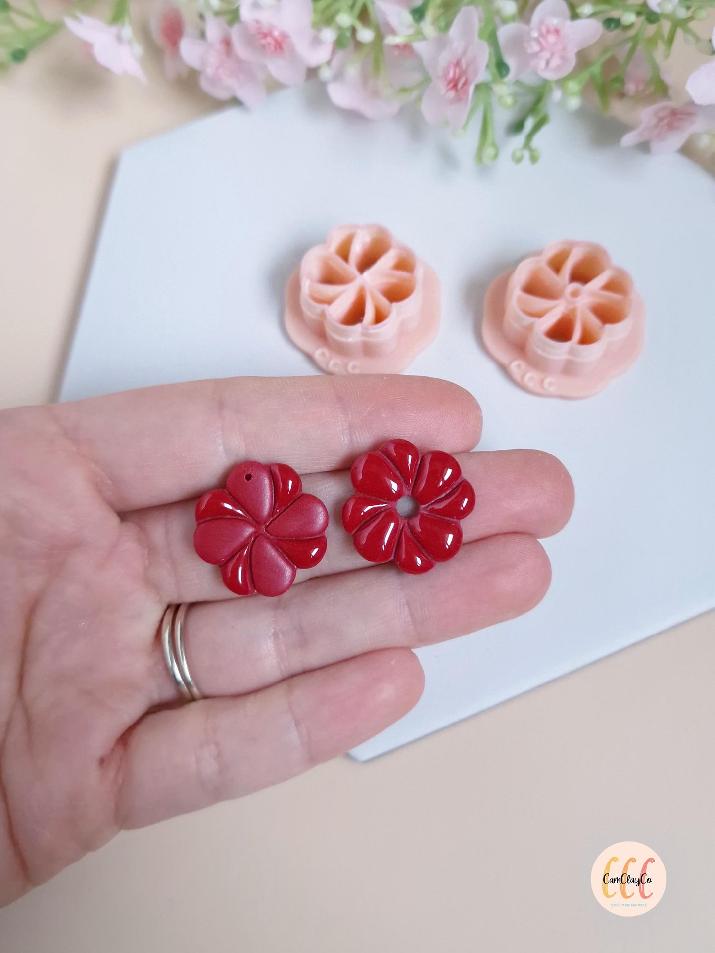 Emporte-pièces 3D en forme de fleur abstraite pour la fabrication de bijoux en argile polymère, créoles interchangeables - Elegant 03