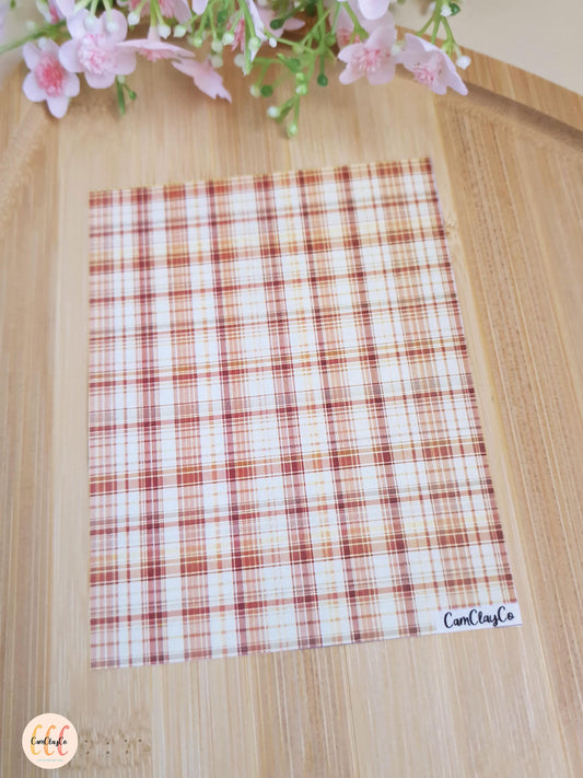 Feuille de transfert soluble à l'eau - Plaid 04