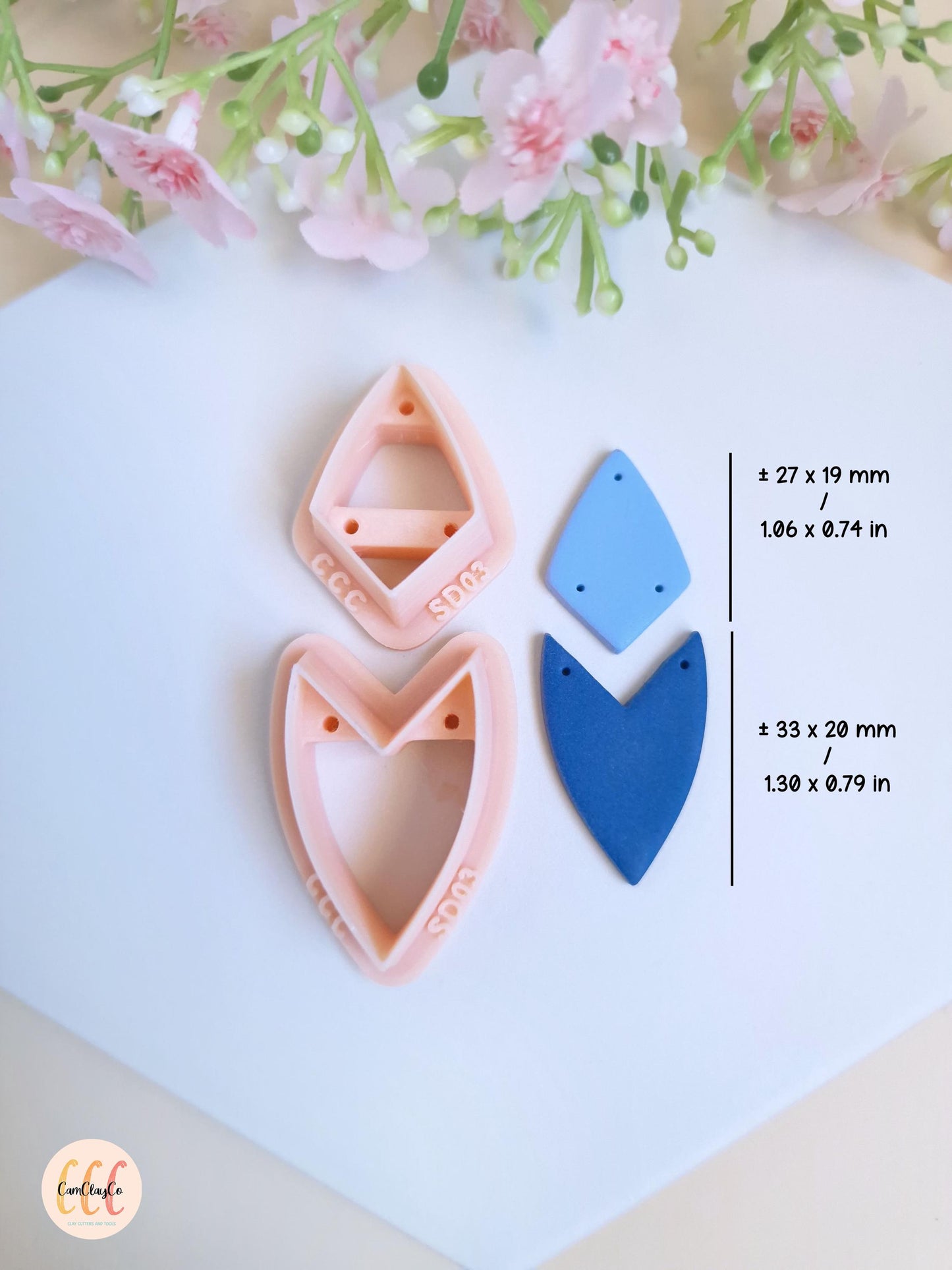 Set de deux emporte-pièces pour la fabrication de bijoux en argile polymère - SD03