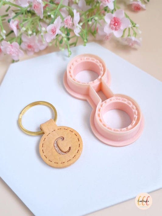 Emporte-pièce 3D porte-clés pour les créations en argile polymère - Porte-clés rond