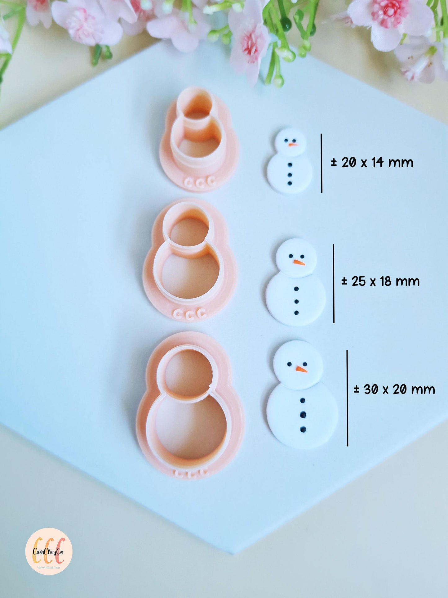 Emporte-pièce 3D en forme de bonhomme de neige pour la fabrication de bijoux en argile polymère
