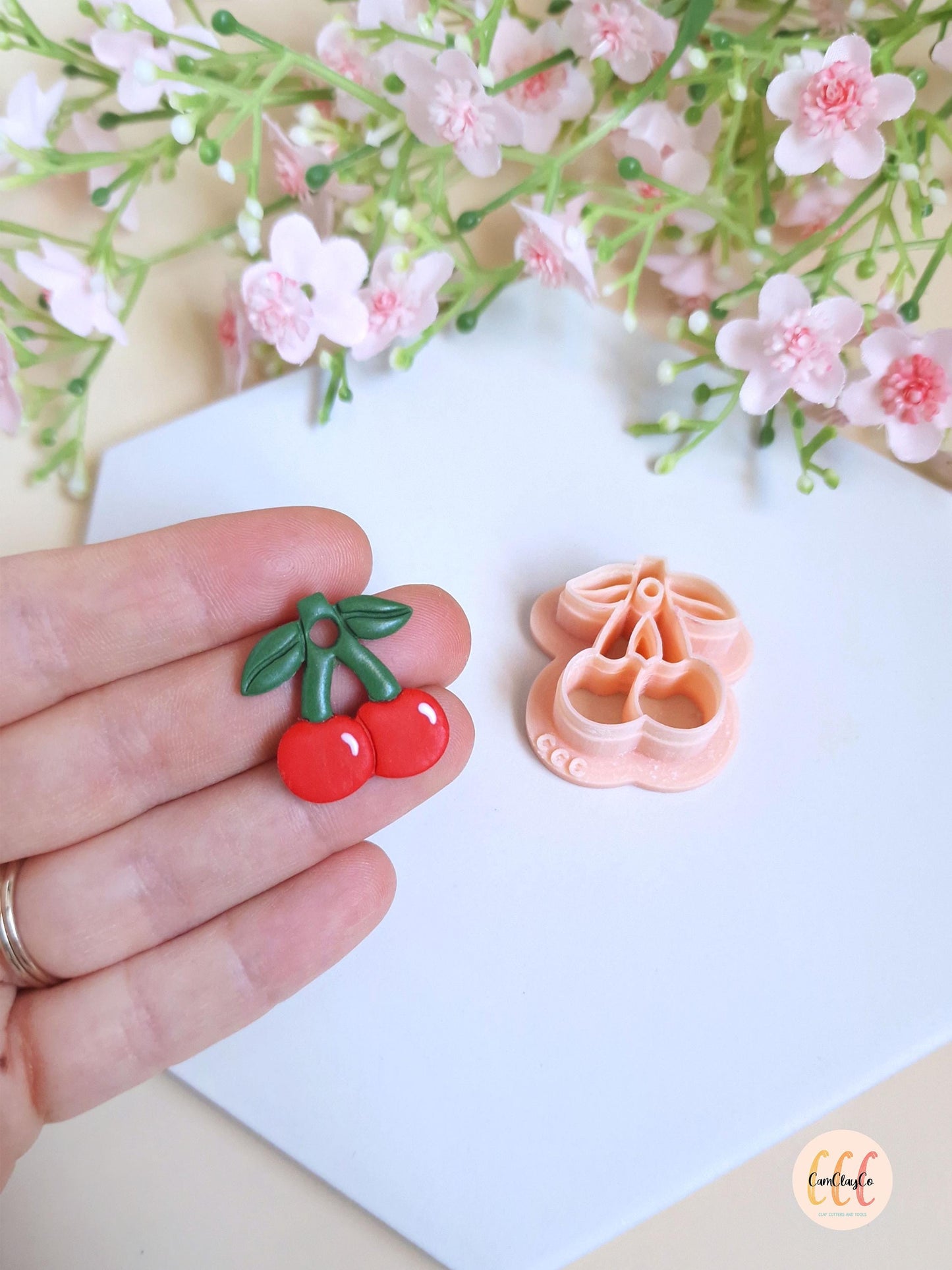 Emporte-pièce 3D forme de cerises pour la fabrication de bijoux en argile polymère, créoles interchangeables, pampilles