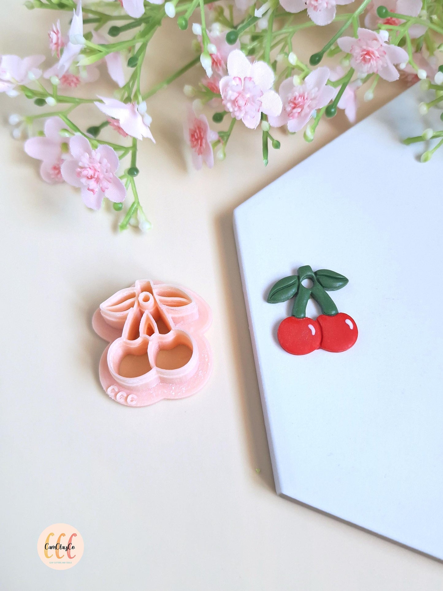 Emporte-pièce 3D forme de cerises pour la fabrication de bijoux en argile polymère, créoles interchangeables, pampilles
