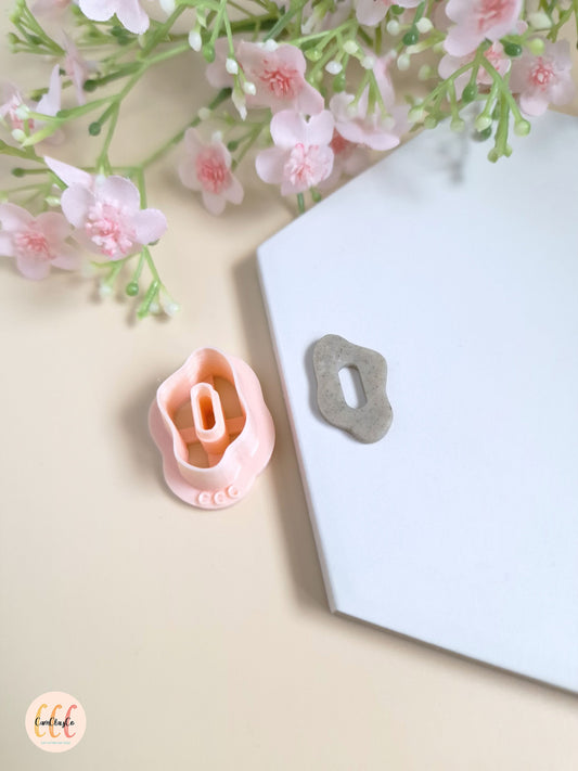 Emporte-pièce 3D forme organique pour la fabrication de bijoux en argile polymère, créoles interchangeables, pampilles - Organique 01