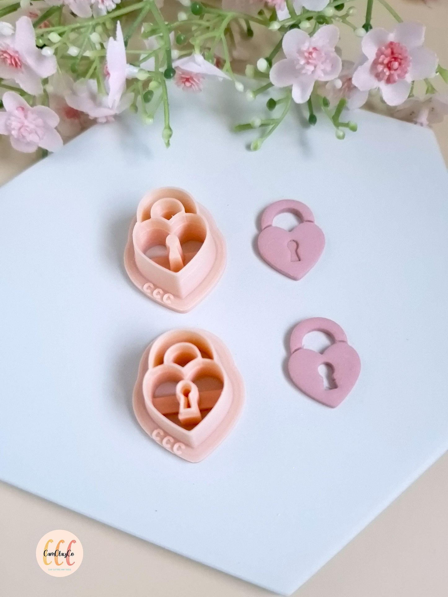 3D Padlock Cookie Cutters for Polymer Clay Jewelry Making, Interchangeable Hoop Earrings, Tassels