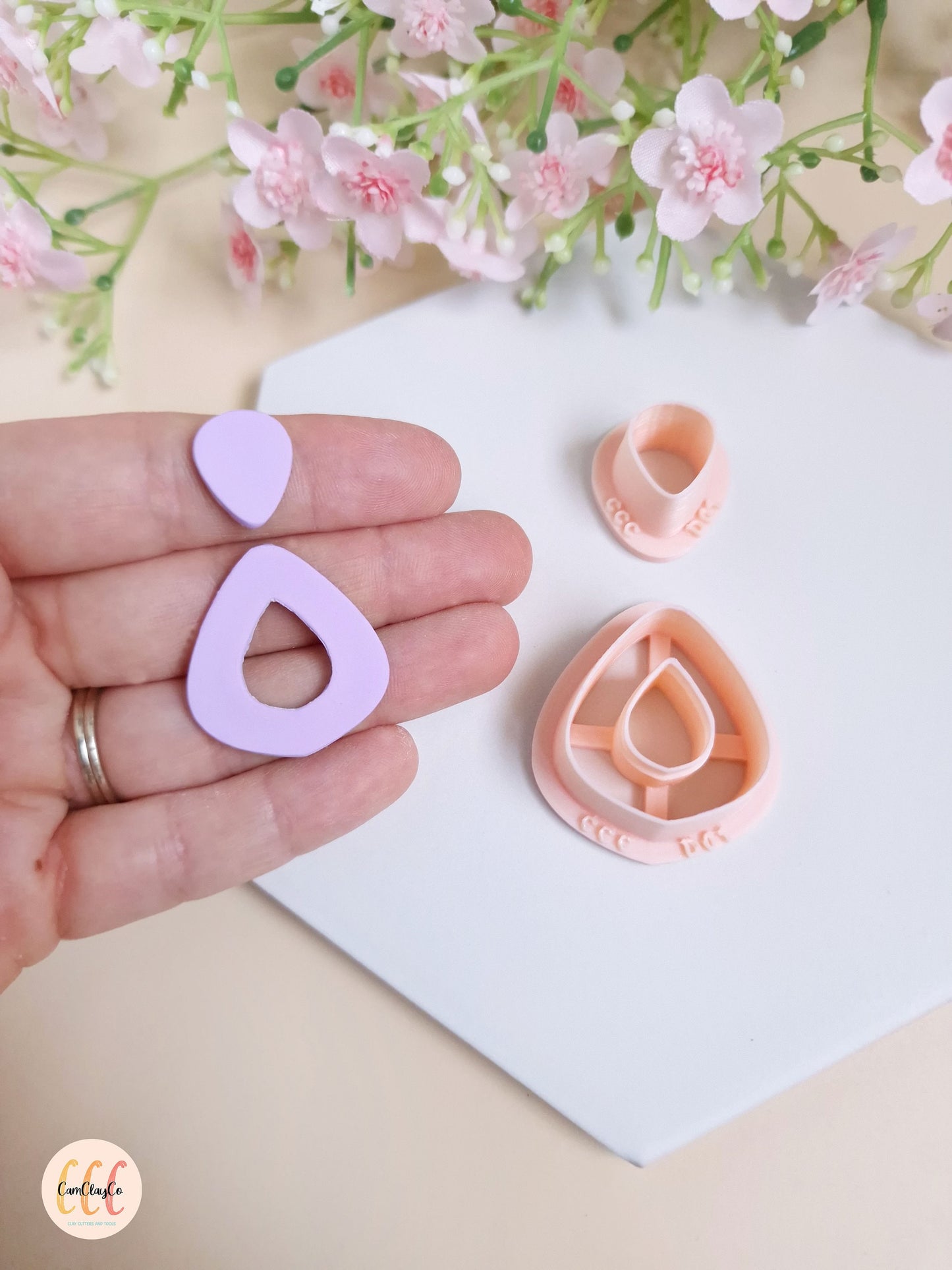 Set of two cutters for making polymer clay jewelry - D01