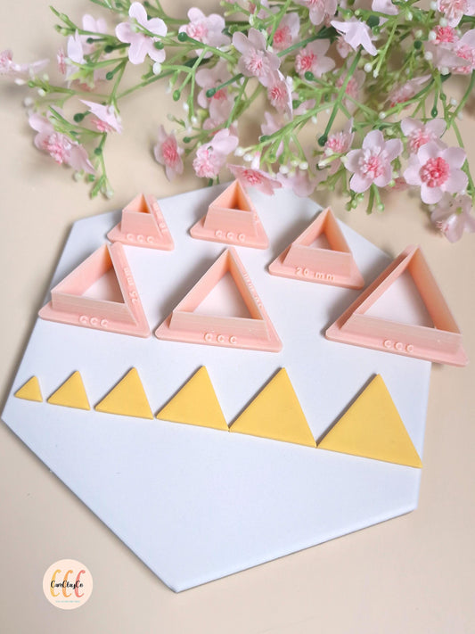 Emporte-pièces 3D en forme de triangles pour fabrication de bijoux en argile polymère