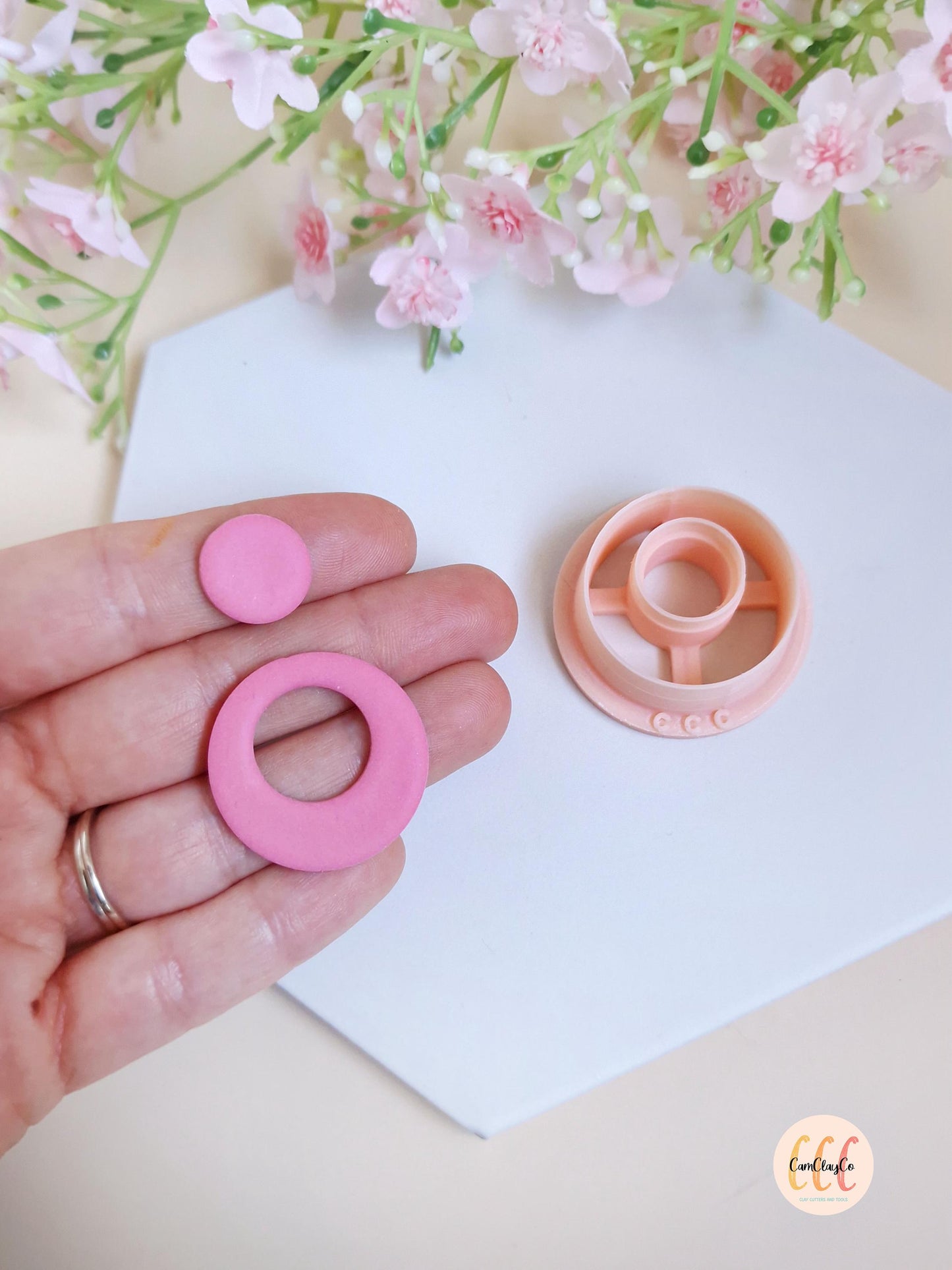 Emporte-pièce 3D en forme de cercle ajouré pour la fabrication de bijoux en argile polymère, emporte-pièce 2 en 1