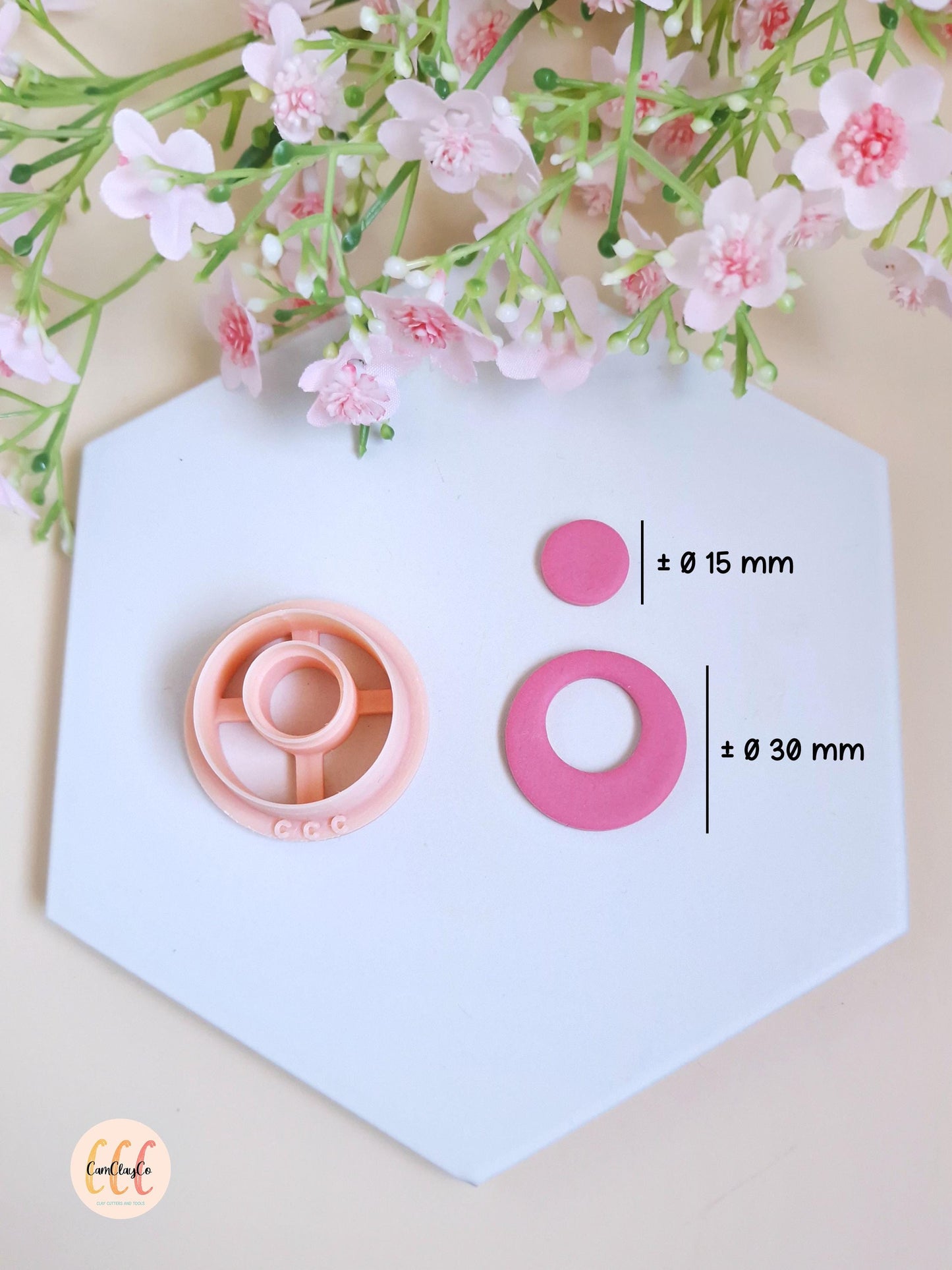 Emporte-pièce 3D en forme de cercle ajouré pour la fabrication de bijoux en argile polymère, emporte-pièce 2 en 1