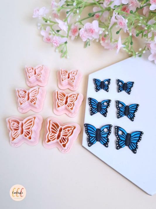 Emporte-pièces 3D en forme de papillons détaillés pour la fabrication de bijoux en argile polymère, créoles interchangeables, pampilles