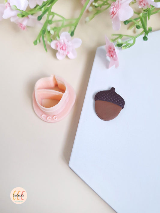 Emporte-pièce 3D en forme de gland pour la fabrication de bijoux en argile polymère