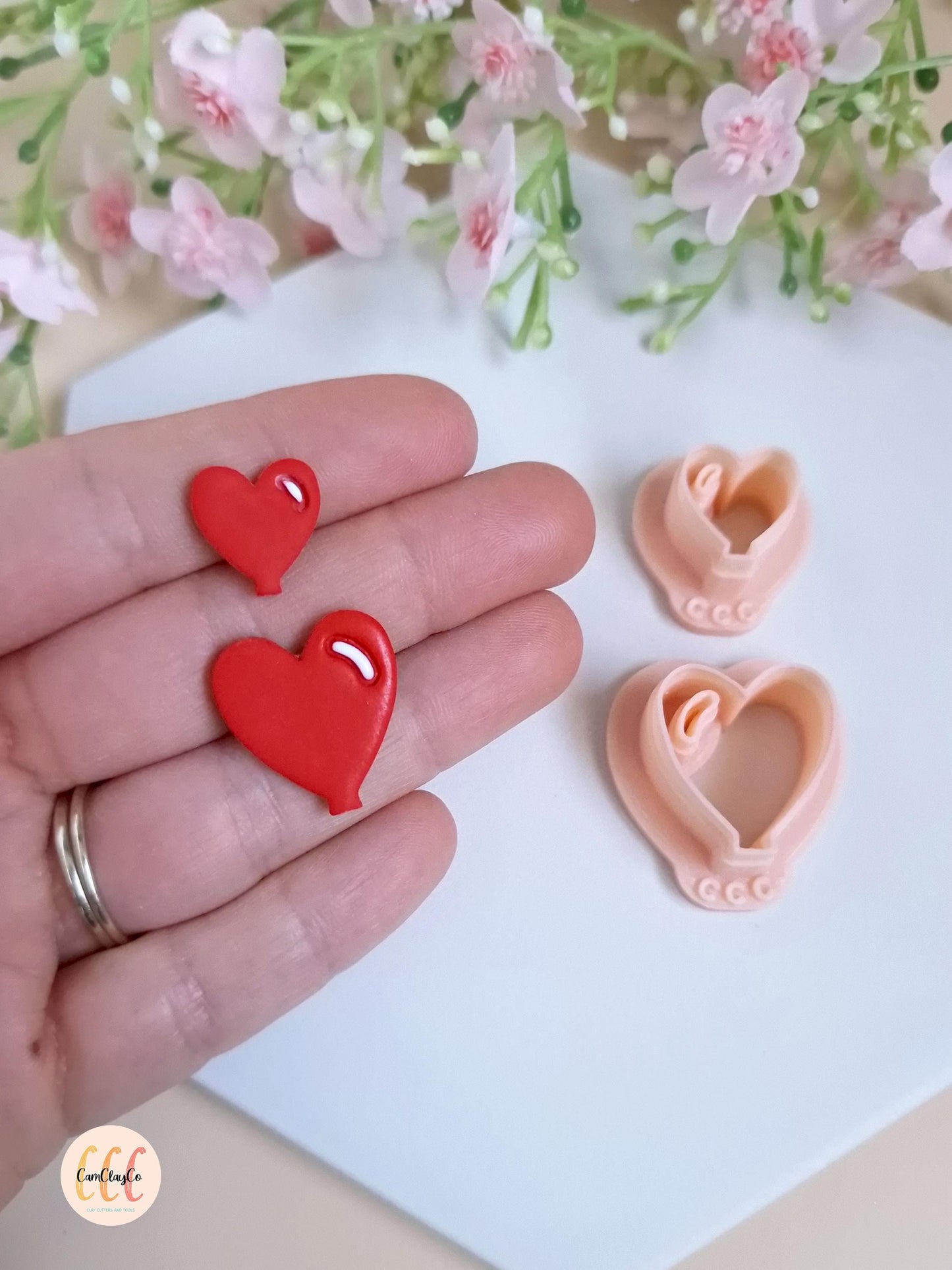 Emporte-pièces 3D en forme de cœurs ballons pour la fabrication de bijoux en argile polymère