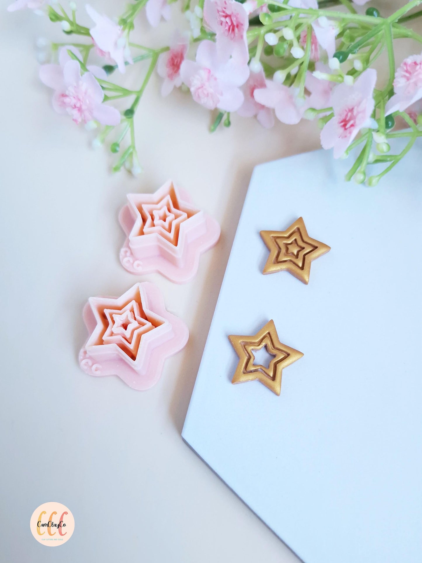 3D Star Cookie Cutters for Polymer Clay Jewelry Making, Interchangeable Hoop Earring Tassels
