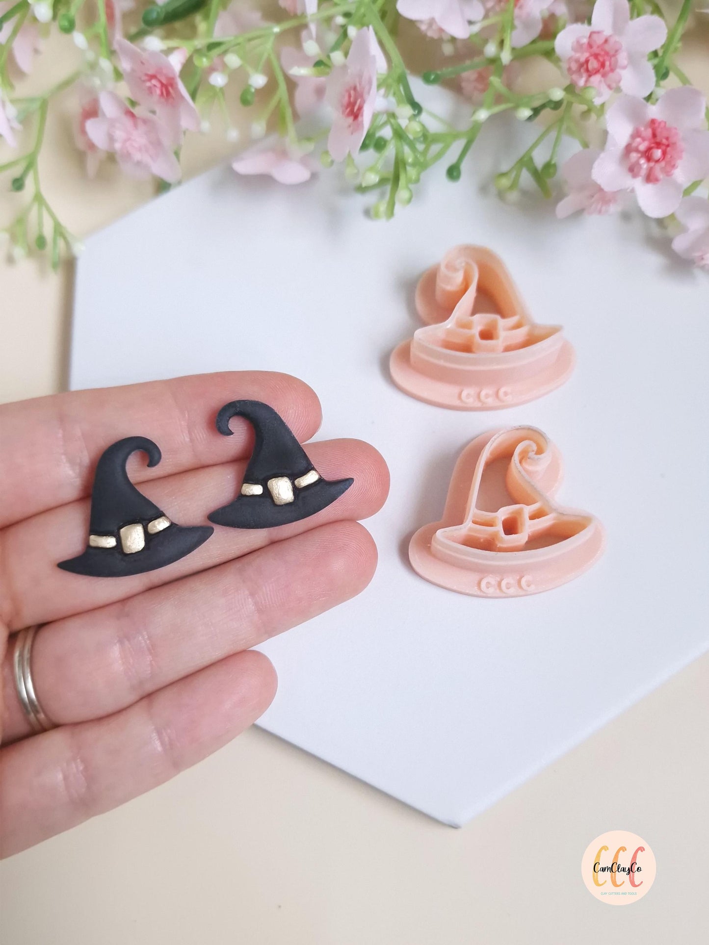 Emporte-pièces 3D en forme de chapeaux de sorcière pour la fabrication de bijoux en argile polymère