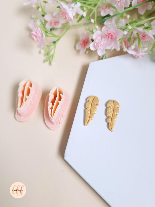 Emporte-pièce 3D en forme de plume pour la fabrication de bijoux en argile polymère - Mardi Gras