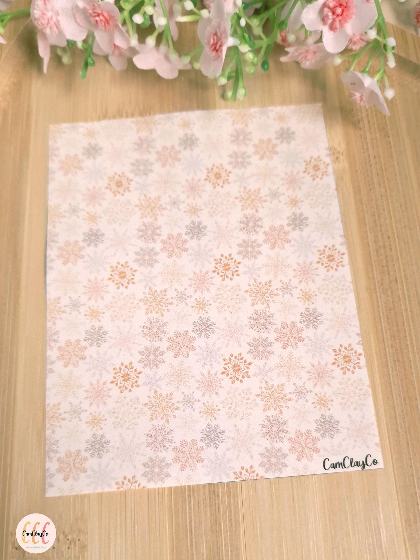 Feuille de transfert soluble à l'eau - Flocons 01