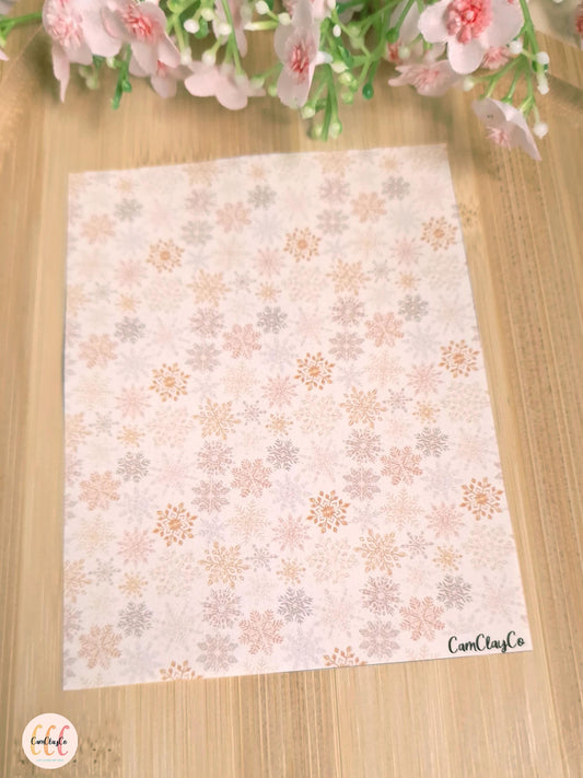 Feuille de transfert soluble à l'eau - Flocons 01