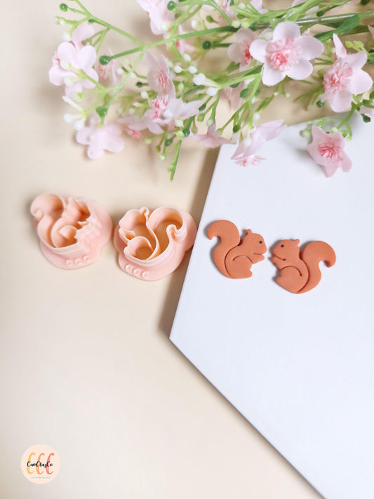 Emporte-pièces 3D en forme d'écureuils pour la fabrication de bijoux en argile polymère