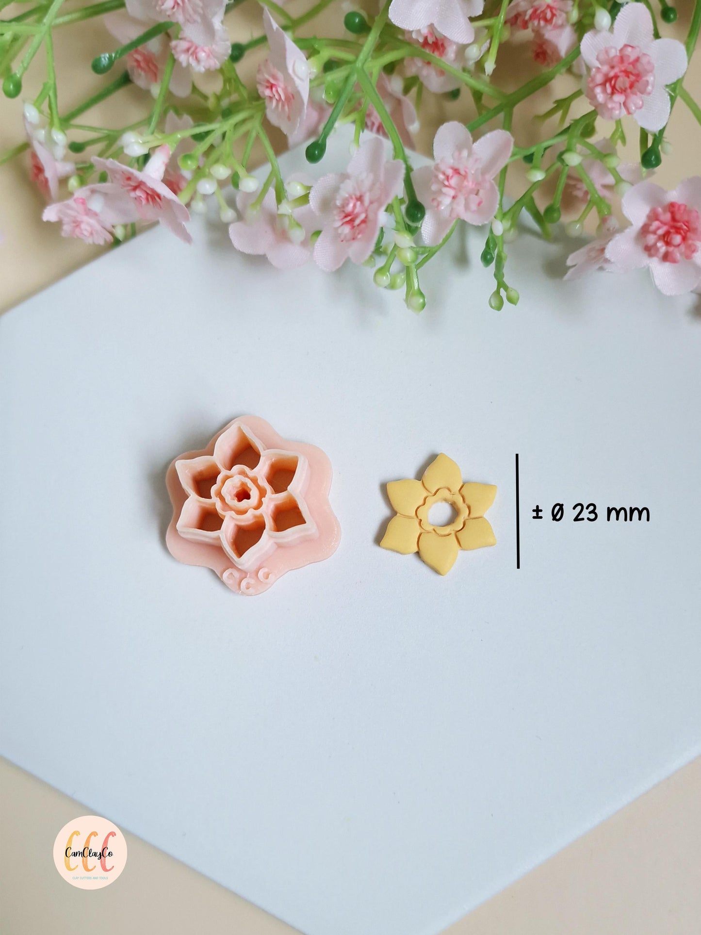 3D Narcissus Cookie Cutter for Polymer Clay Jewelry Making, Interchangeable Hoop Earrings, Tassels