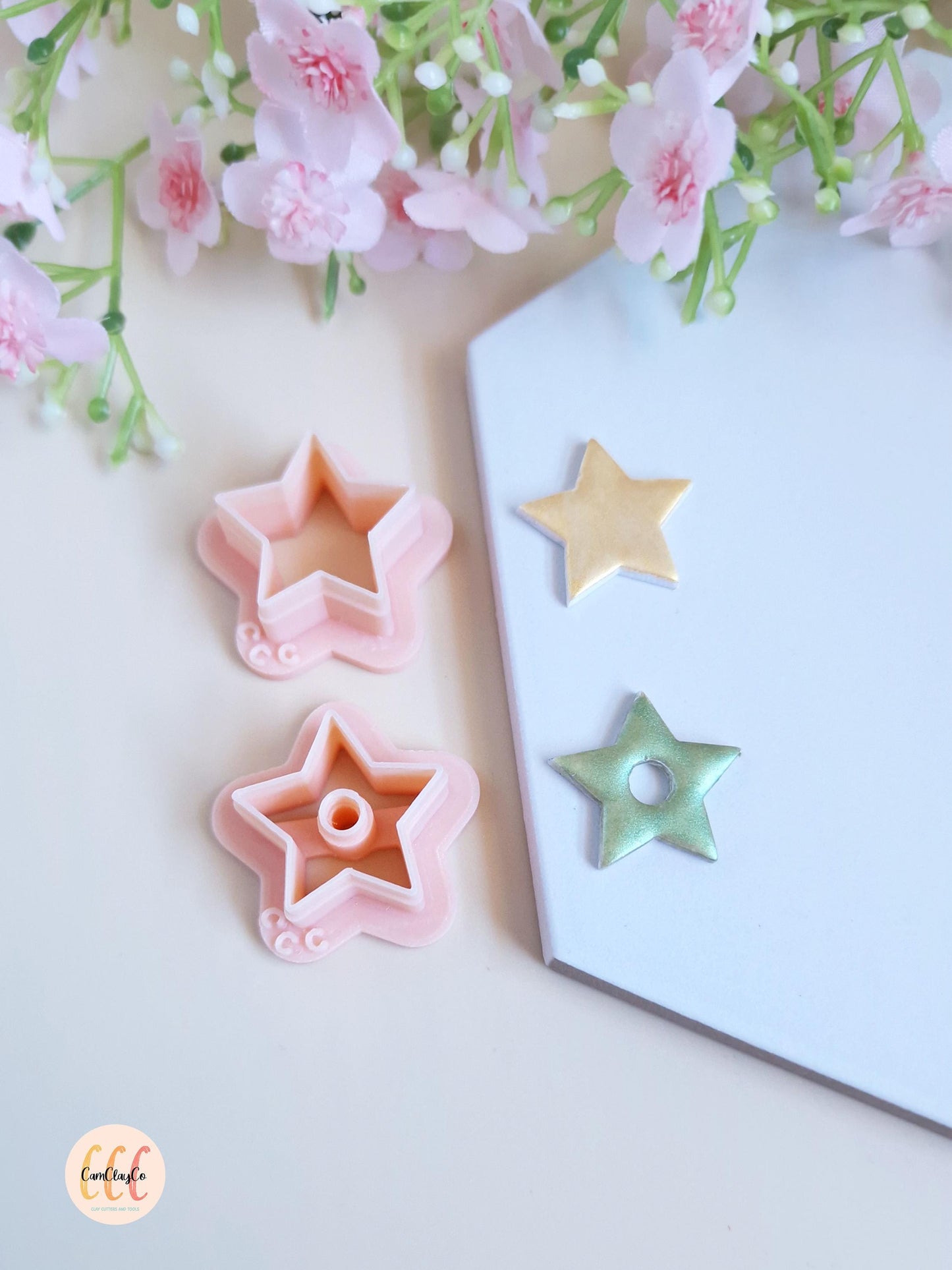 3D Star Cookie Cutters for Polymer Clay Jewelry Making, Interchangeable Hoop Earring Tassels