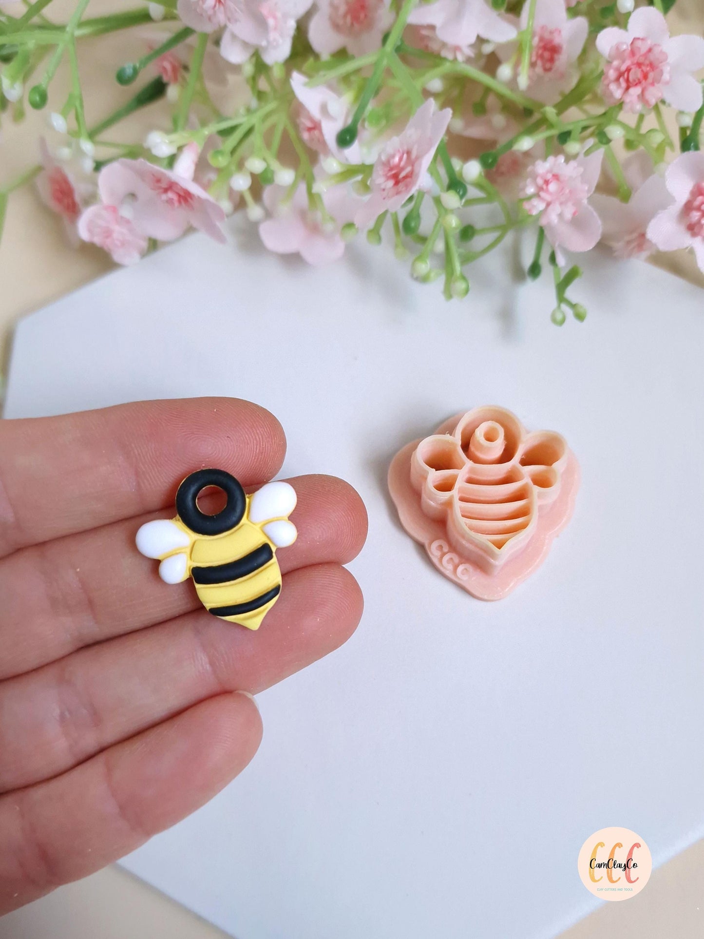Emporte-pièce 3D en forme d'abeille pour la fabrication de bijoux en argile polymère, créoles interchangeables, pampilles