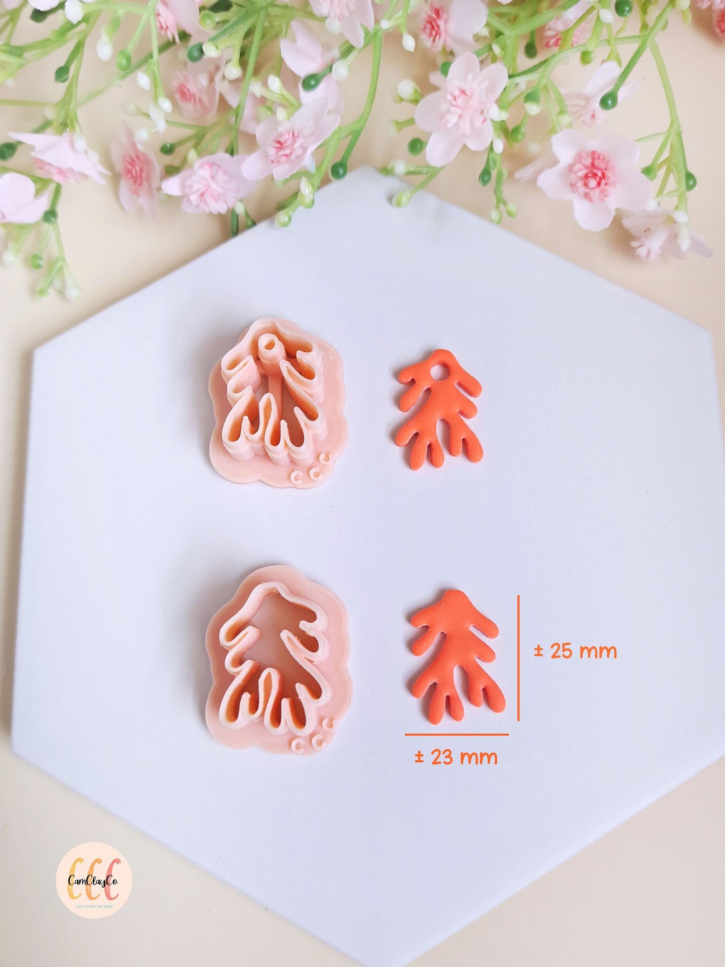 Emporte-pièces 3D en forme de corail pour la fabrication de bijoux en argile polymère, créoles interchangeables, pampilles