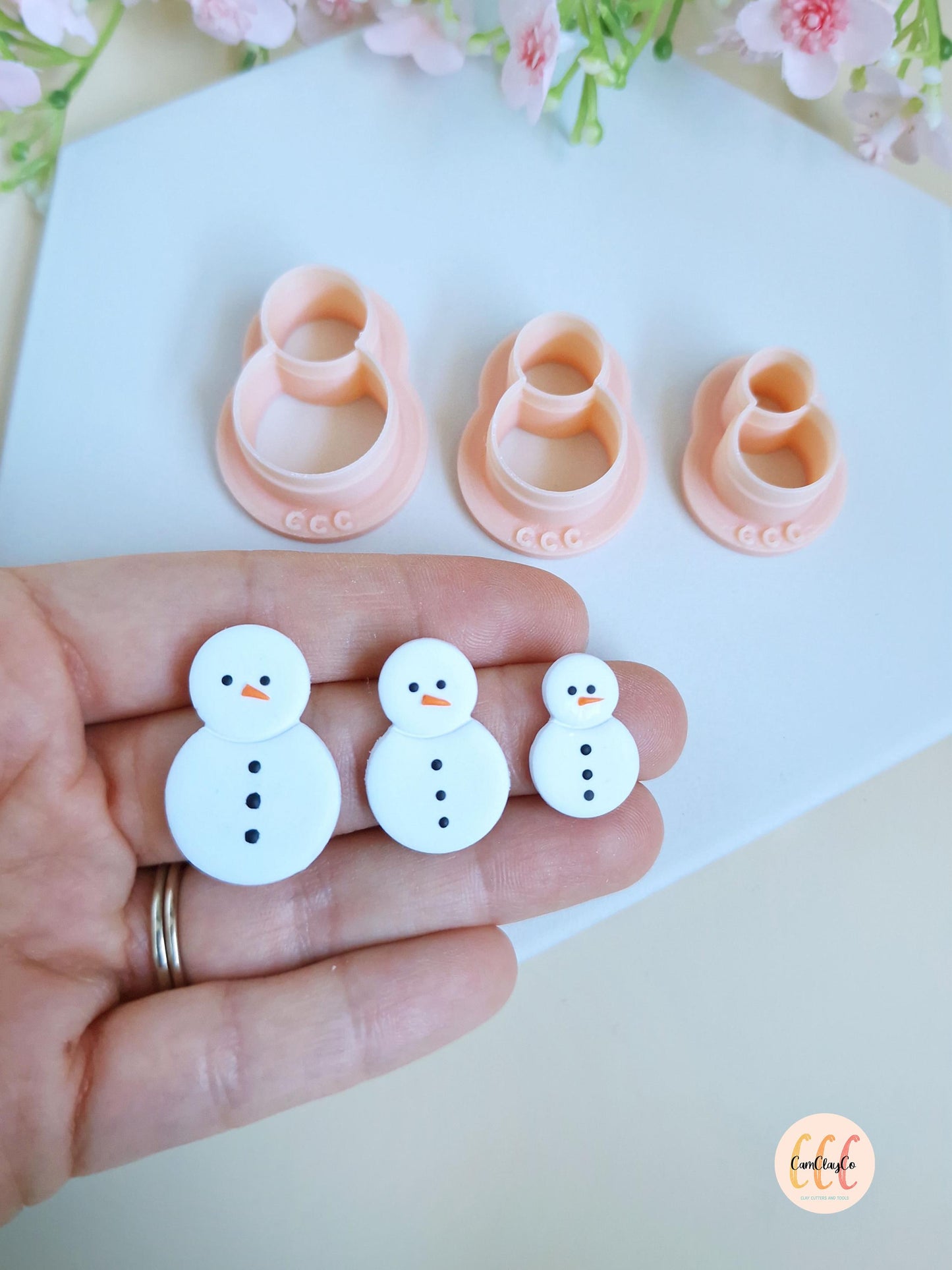 Emporte-pièce 3D en forme de bonhomme de neige pour la fabrication de bijoux en argile polymère