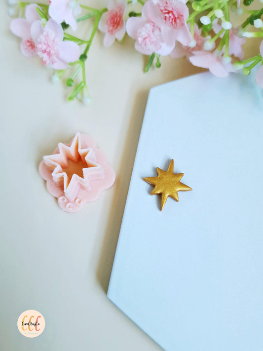 Emporte-pièce 3D en forme d'étoile de Noël pour la fabrication de bijoux en argile polymère