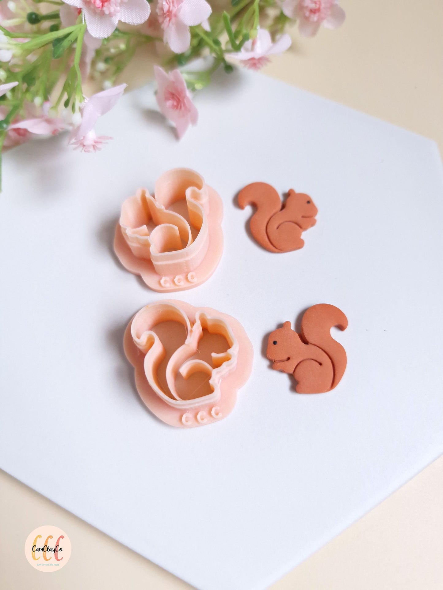 3D Squirrel Cookie Cutters for Polymer Clay Jewelry Making