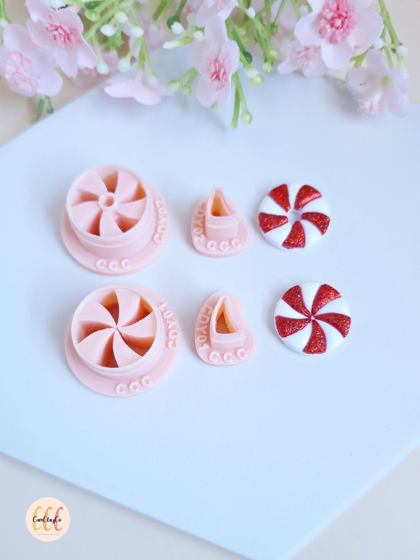 Emporte-pièces 3D en forme de bonbons de Noël pour la fabrication de bijoux en argile polymère