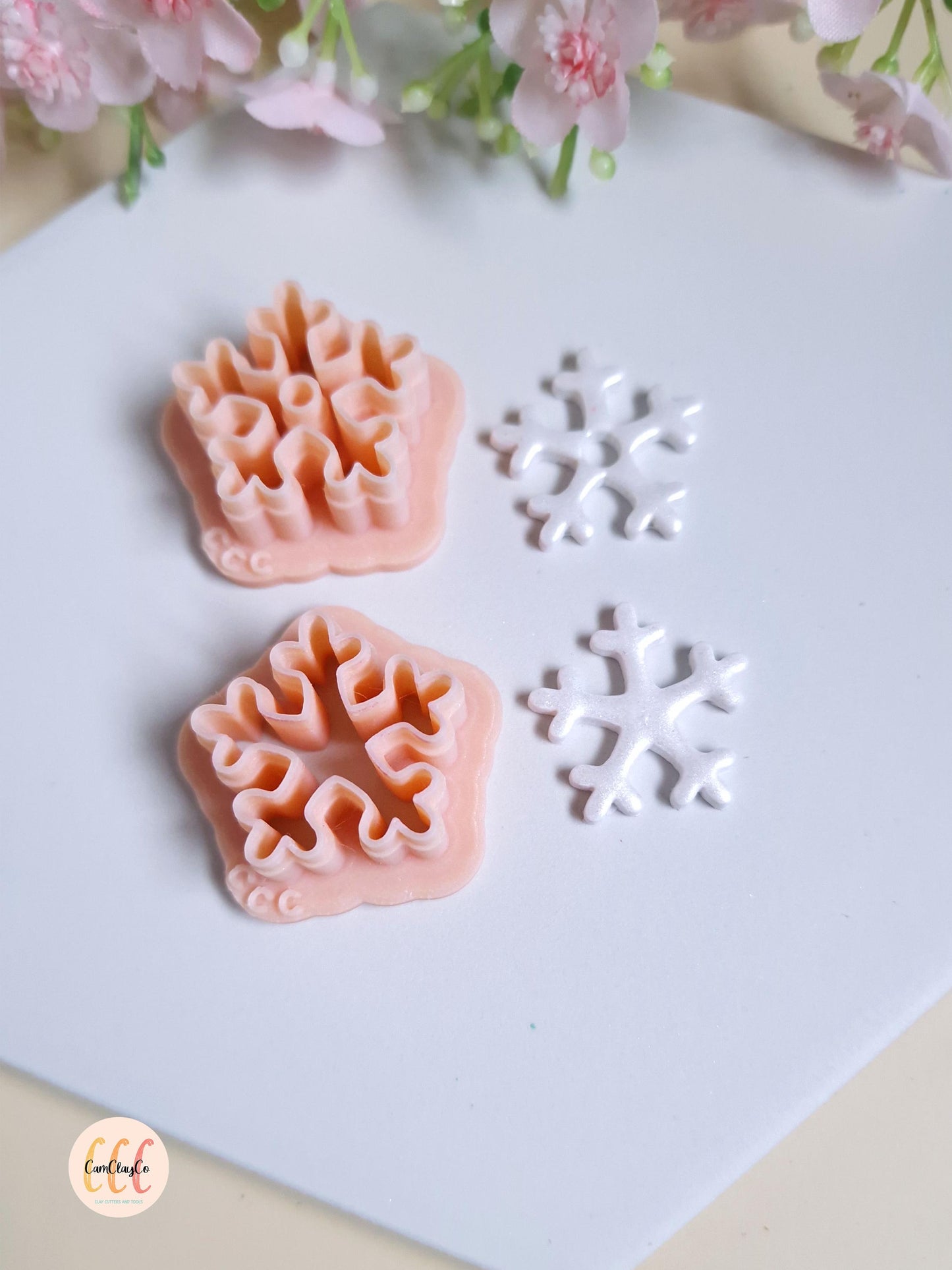 Emporte-pièces 3D en forme de flocons de neige pour la fabrication de bijoux en argile polymère, pampilles pour créoles interchangeables